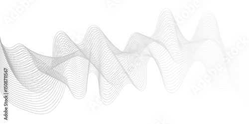  Abstract wave line for banner, wallpaper background with wave design. Abstract business wave curve lines .Abstract grey smooth element swoosh speed wave modern stream background. 