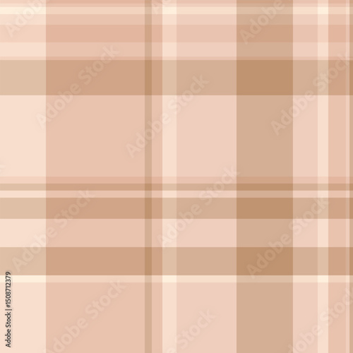 Periodic fabric background texture, veil check textile tartan. Lumberjack seamless plaid vector pattern in light and orange colors.