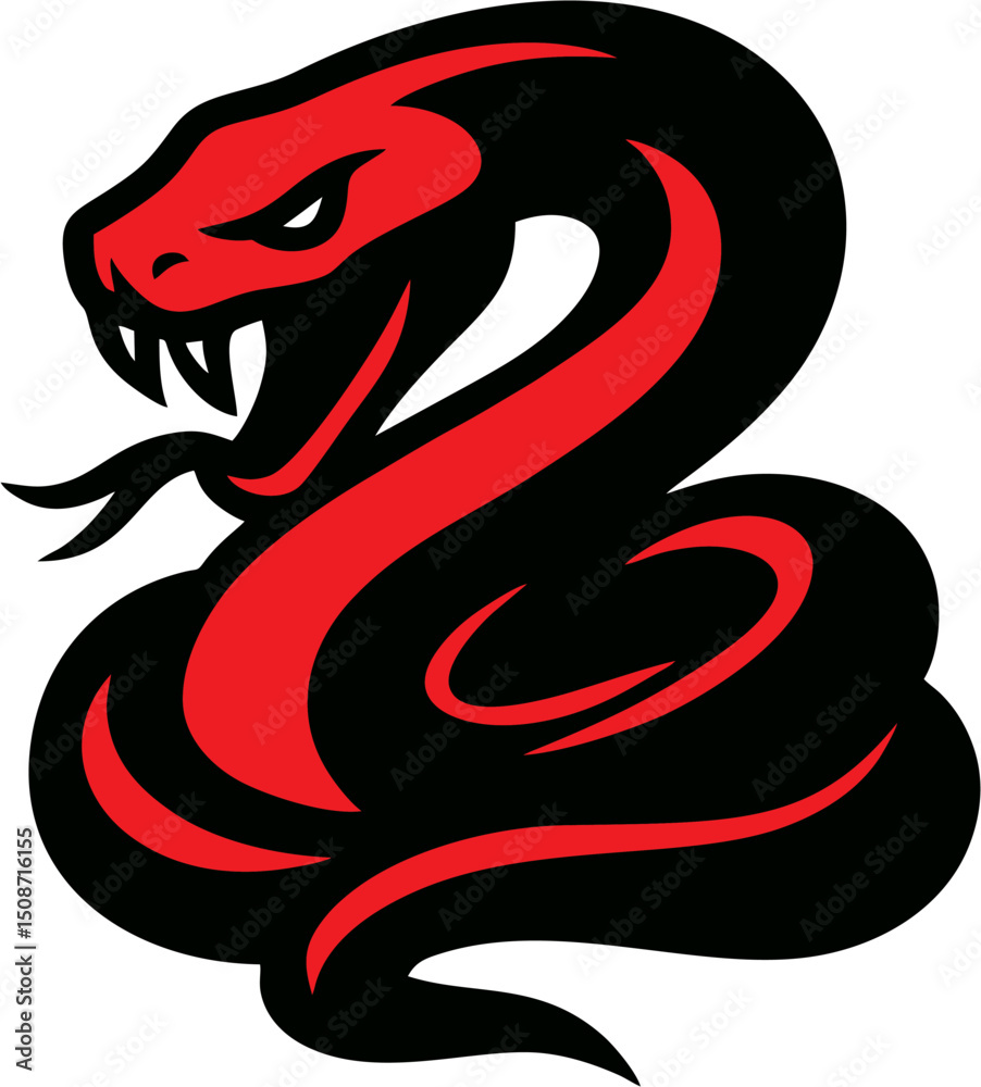 Obraz premium red snake