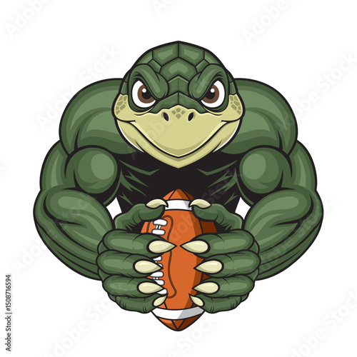 american football mascot turtle vector illustration design