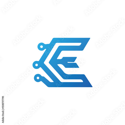 Free Download E letter abstract logo - GFXLoad