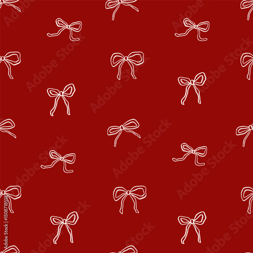 Hand drawn whimsical bows pattern