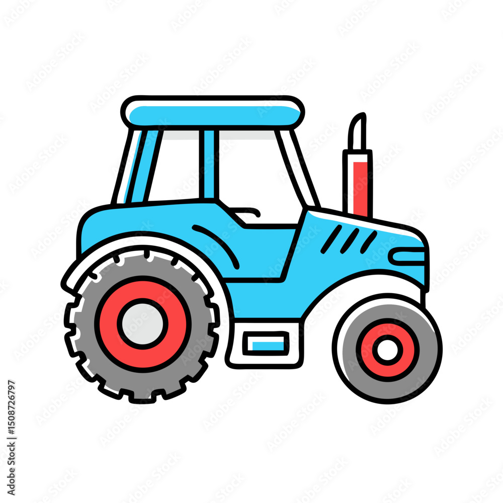Obraz premium Tractor, symbol of agriculture and farming.