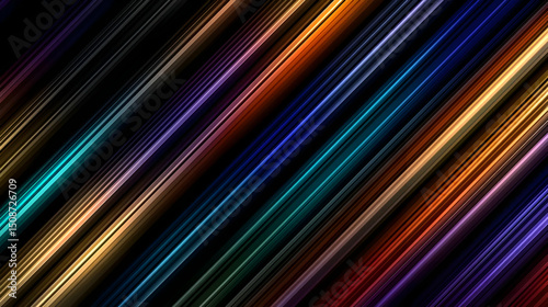 lines in vibrant hues crossing diagonally