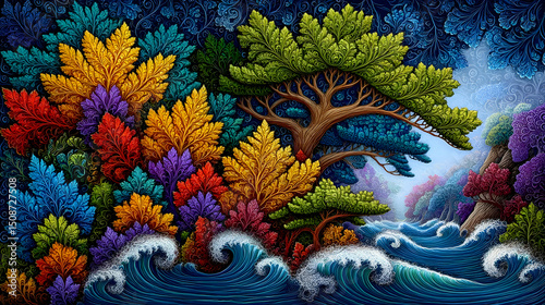 vortex with saturated gradients and chaotic flow