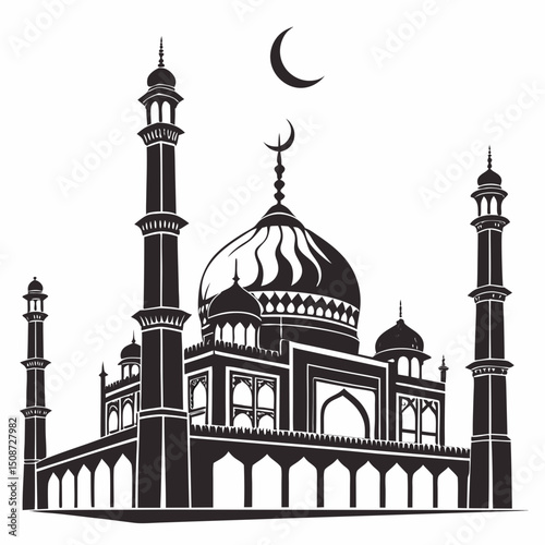 taj mahal vector illustration