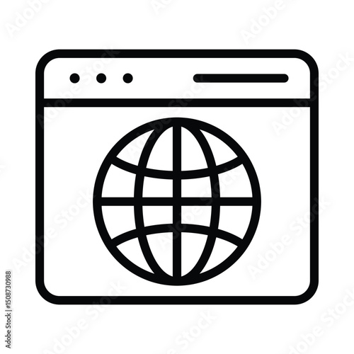 Internet Vector outline icon. Eps 10 file
