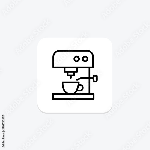 Espresso Machine, vector, pixel perfect, illustrator file