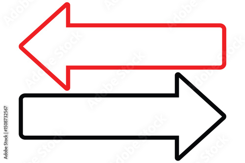  Bold long arrow icon . horizontal arrow long vector element. eps 10.