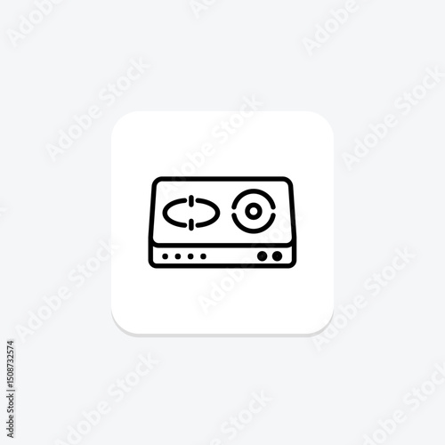 Induction Cooktop, vector, pixel perfect, illustrator file