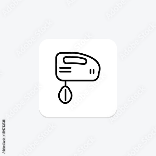 Hand Mixer, vector, pixel perfect, illustrator file