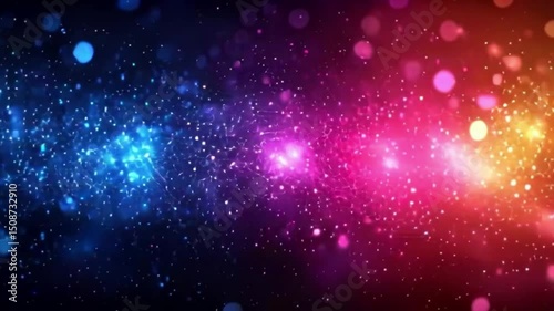 Radiant cosmic nebula vibrant hues