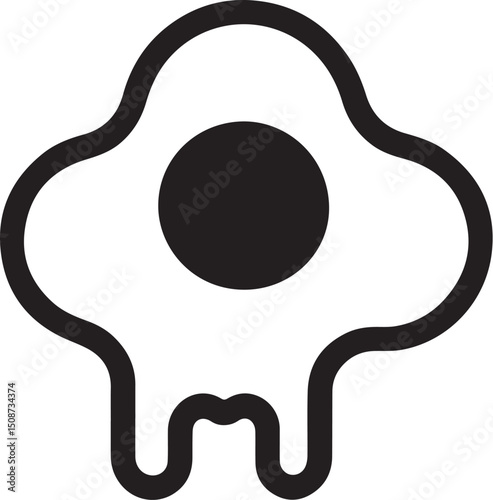 Fried Egg Icon Vector