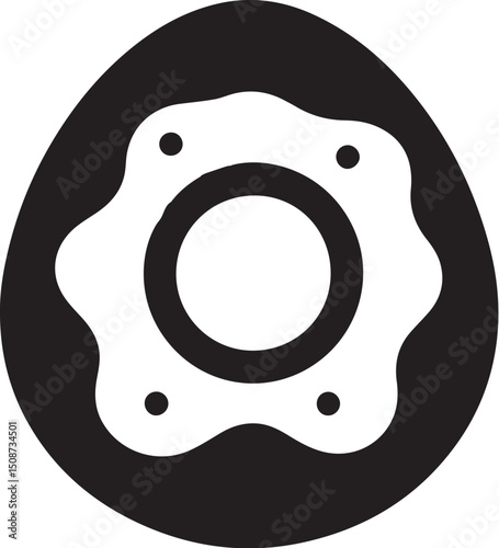 Fried Egg Icon Vector