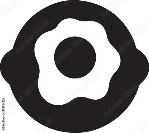Fried Egg Icon Vector
