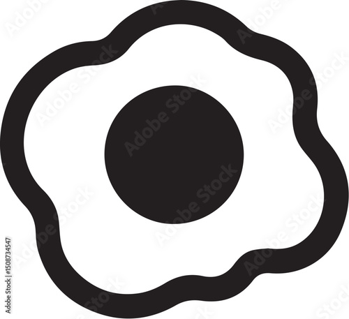 Fried Egg Icon Vector