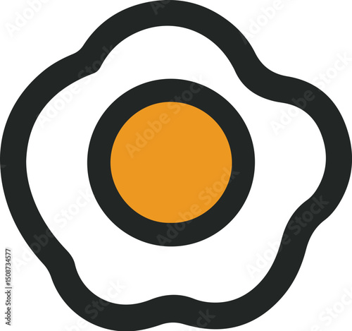 Fried Egg Icon Vector