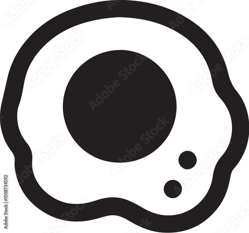 Fried Egg Icon Vector