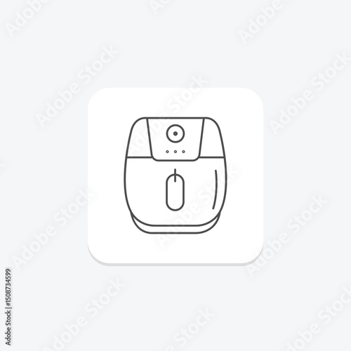 Air Fryer, vector, pixel perfect, illustrator file