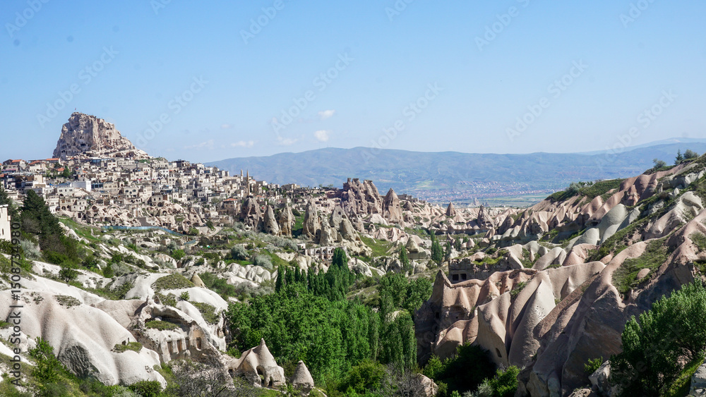 Fototapeta premium 01_This is a panorama of the Valley of the Pigeons in Cappadocia, Turkey. 