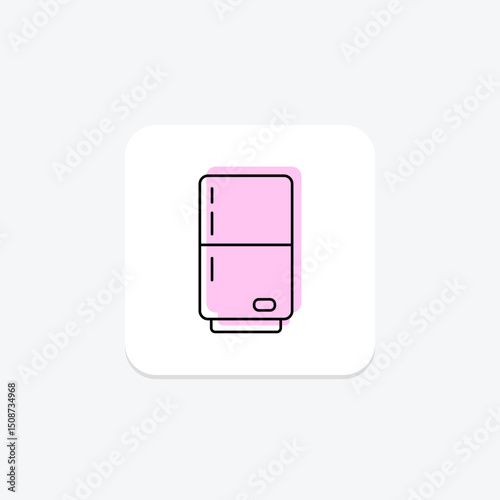 Refrigerator, vector, pixel perfect, illustrator file