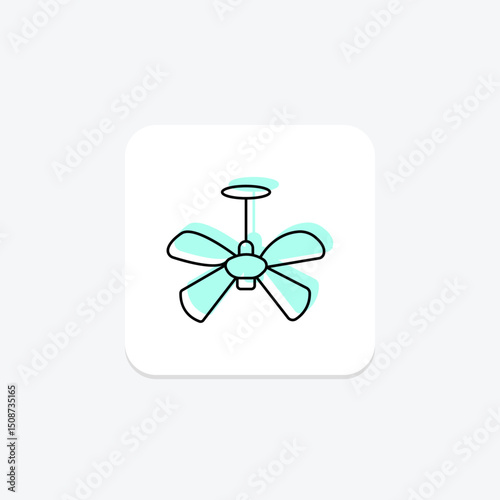 Ceiling Fan, vector, pixel perfect, illustrator file