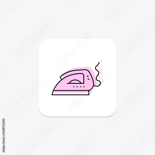 Steam Iron, vector, pixel perfect, illustrator file