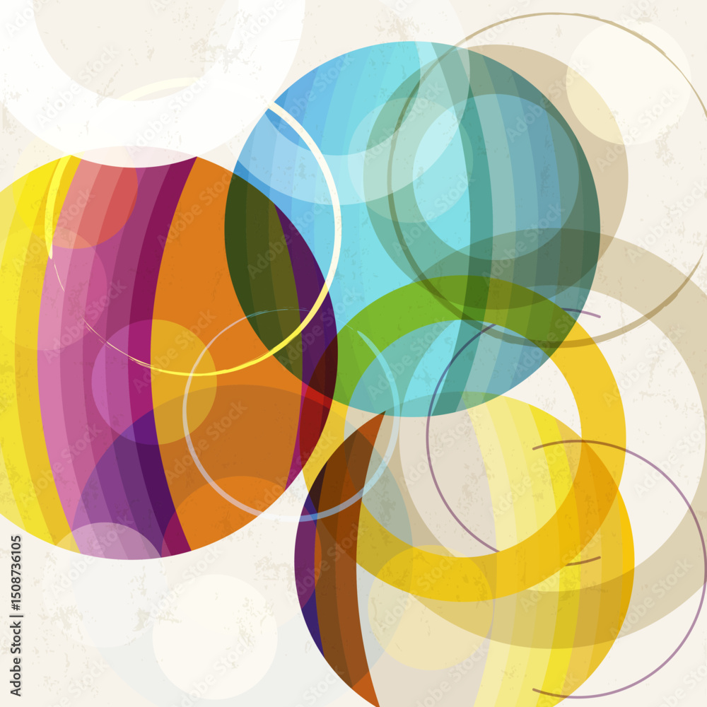 Fototapeta premium abstract geometric pattern background, with circles, stripes, strokes and splashes