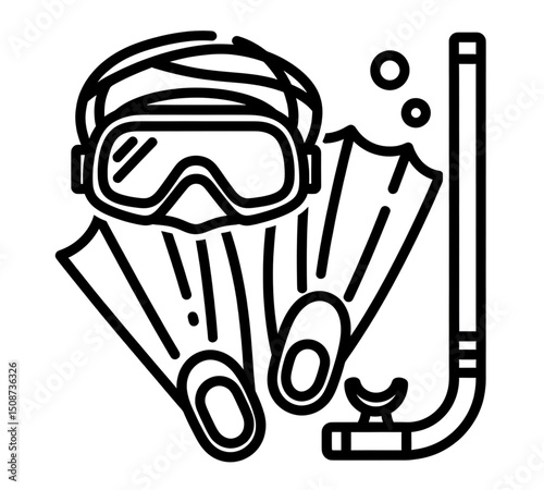 Snorkeling Gear Icon