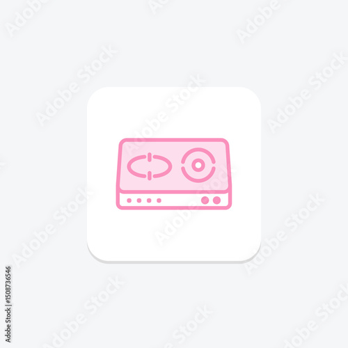 Induction Cooktop, vector, pixel perfect, illustrator file