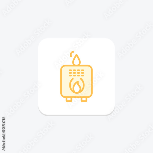 Gas Heater, vector, pixel perfect, illustrator file