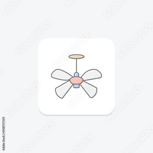 Ceiling Fan, vector, pixel perfect, illustrator file
