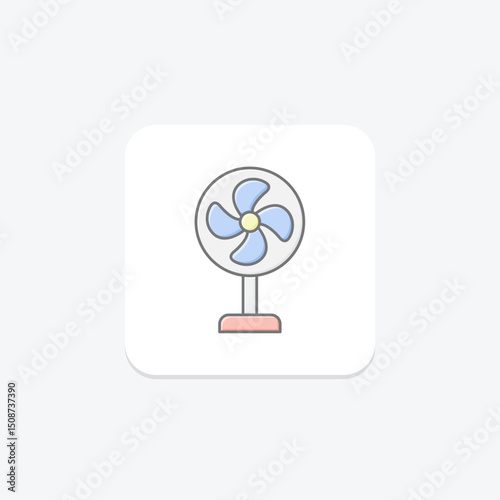 Table Fan, vector, pixel perfect, illustrator file