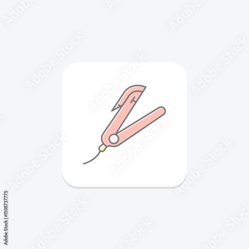 Hair Straightener, vector, pixel perfect, illustrator file