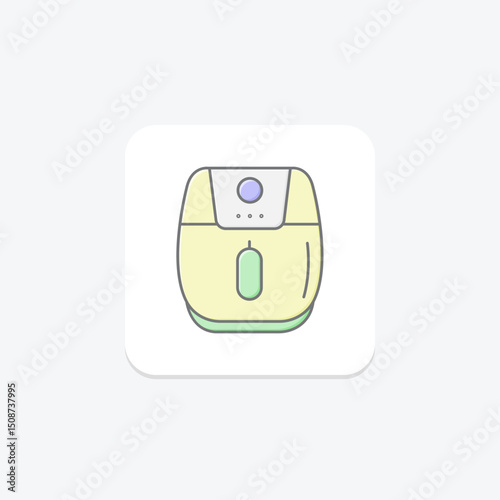 Air Fryer, vector, pixel perfect, illustrator file