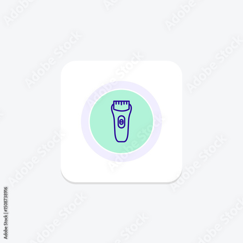 Beard Trimmer, vector, pixel perfect, illustrator file