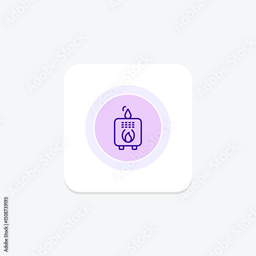 Gas Heater, vector, pixel perfect, illustrator file