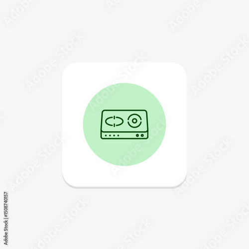 Induction Cooktop, vector, pixel perfect, illustrator file
