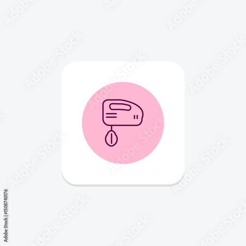 Hand Mixer, vector, pixel perfect, illustrator file