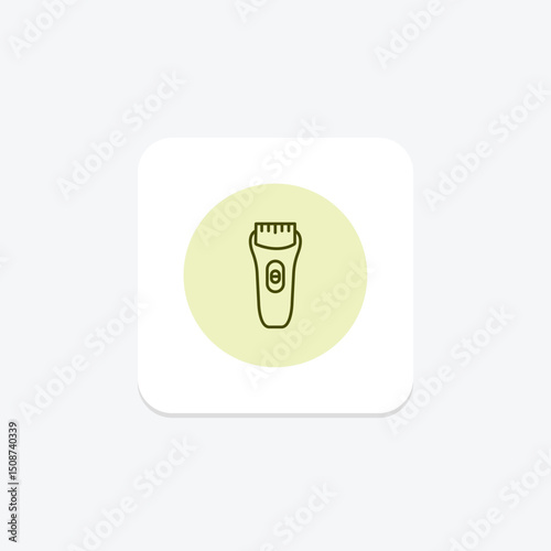 Beard Trimmer, vector, pixel perfect, illustrator file