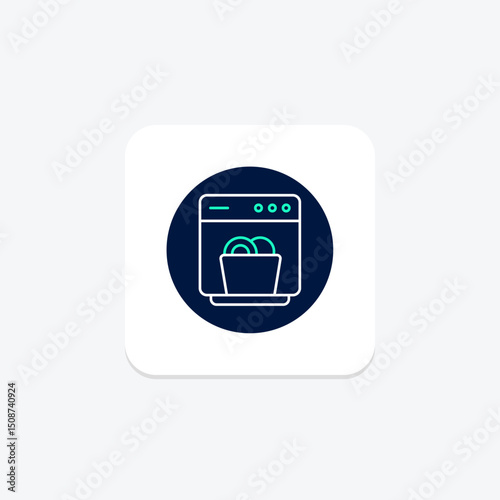 Dishwasher, vector, pixel perfect, illustrator file