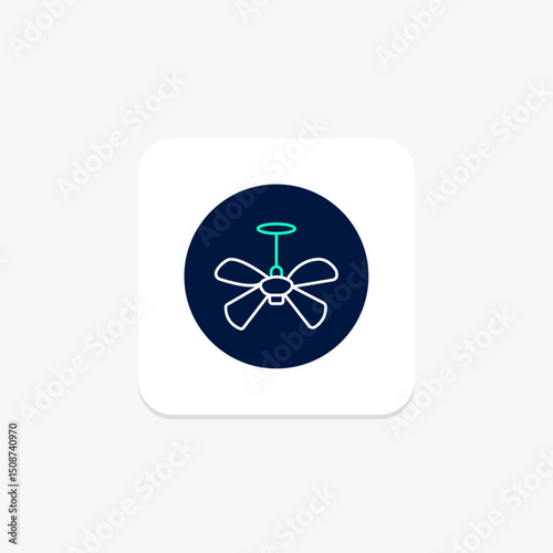 Ceiling Fan, vector, pixel perfect, illustrator file