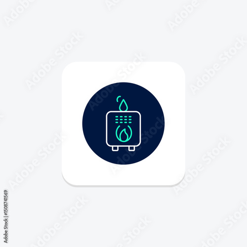 Gas Heater, vector, pixel perfect, illustrator file