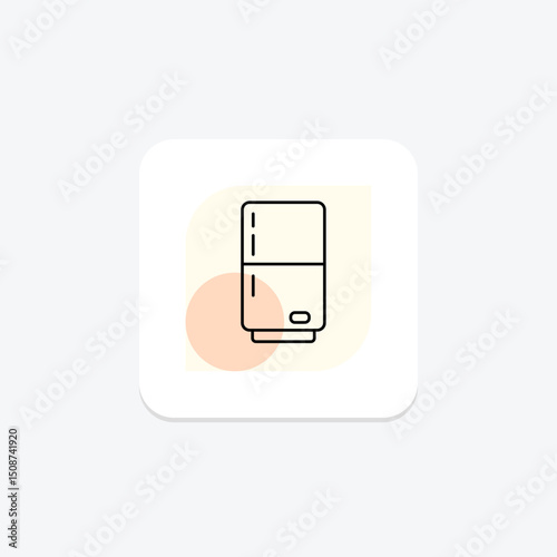 Refrigerator, vector, pixel perfect, illustrator file