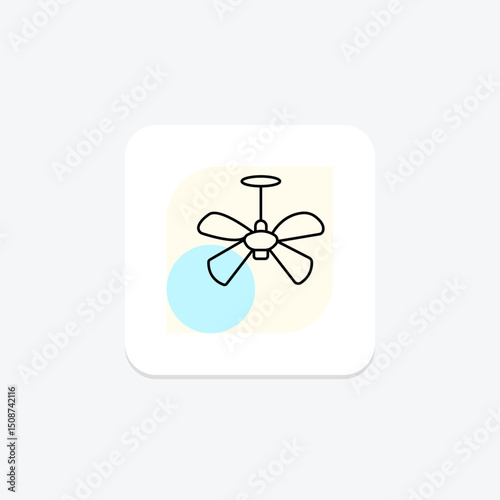 Ceiling Fan, vector, pixel perfect, illustrator file
