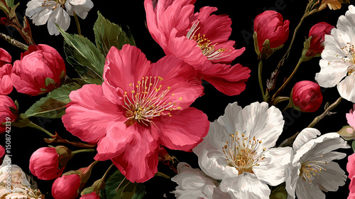 cherry blossom, flower, pattern, floral, seamless, vector, illustration, nature, spring, blossom, design, wallpaper, decoration, flowers, pink, cherry, tree, art, leaf, beauty, plant, texture, branch,