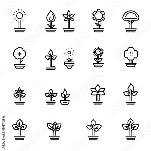 図書館と読書用アイコンセット｜Library and Reading Icons