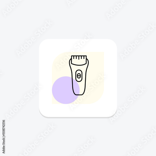Beard Trimmer, vector, pixel perfect, illustrator file