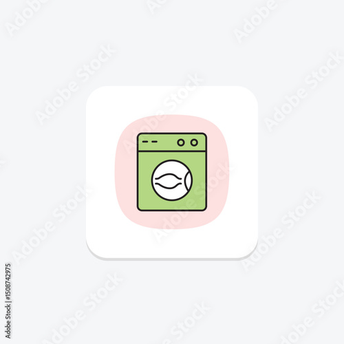 Washing Machine, vector, pixel perfect, illustrator file