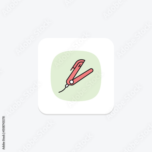 Hair Straightener, vector, pixel perfect, illustrator file